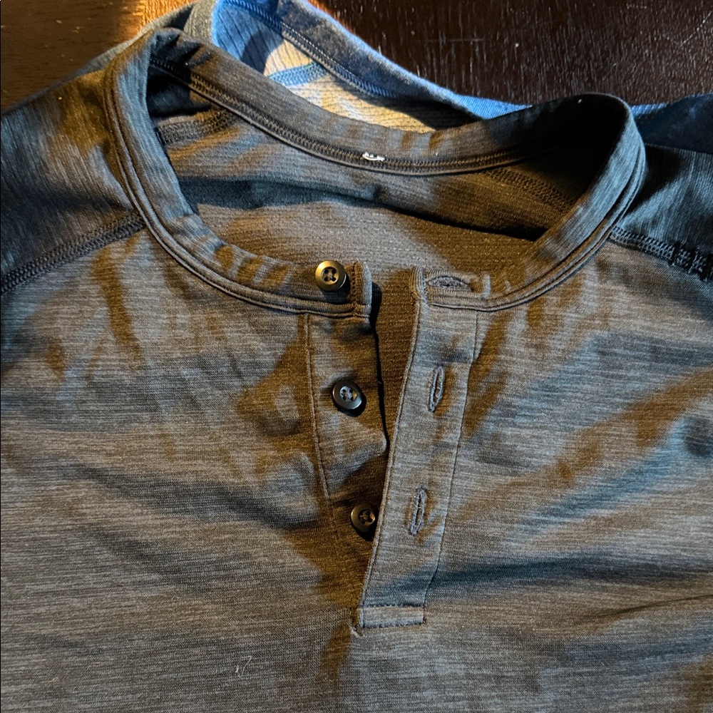 lululemon athletica Charcoal Long Sleeve Henley